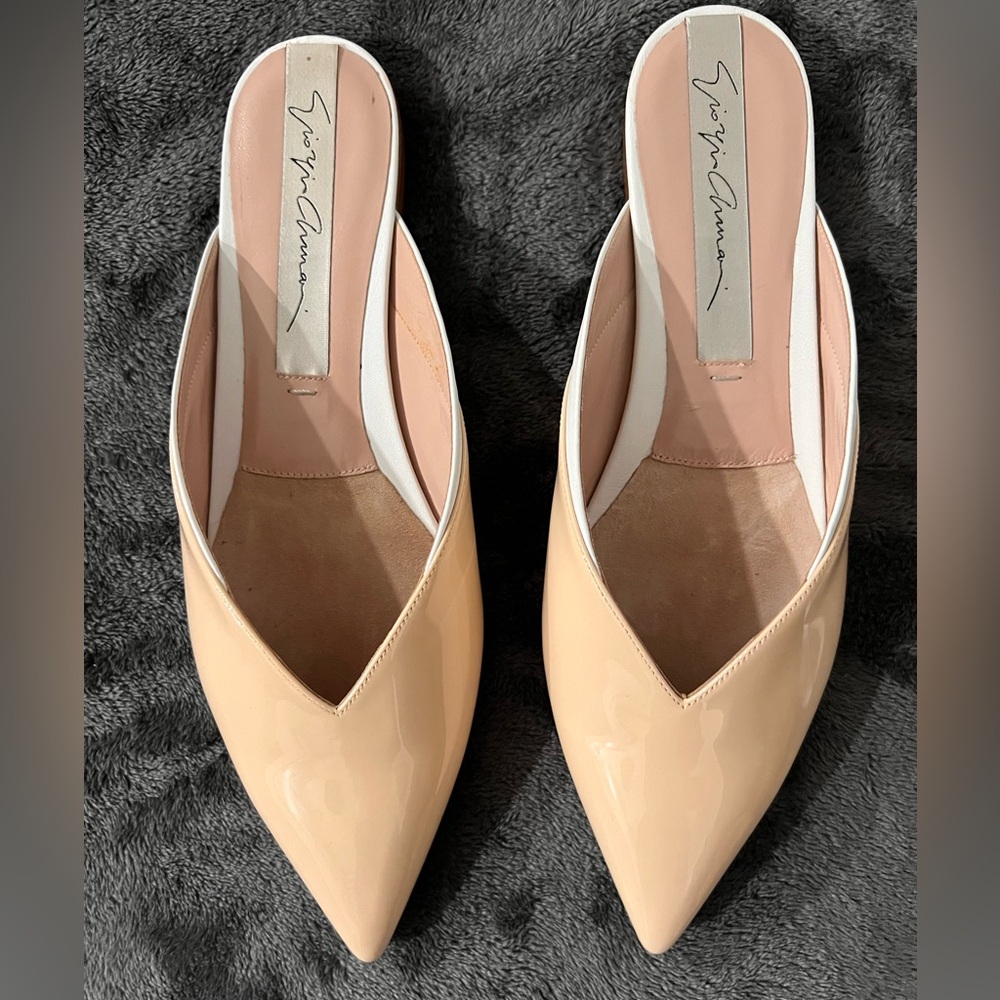 Giorgio Armani Cream Mules
